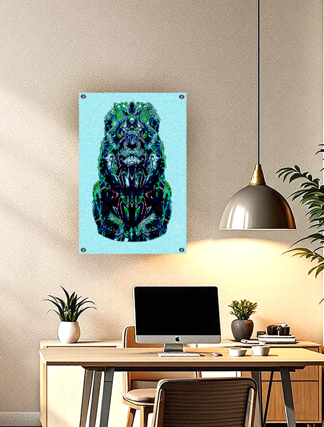 a5..6-Acrylic Print | Wild | Bluelight Lion