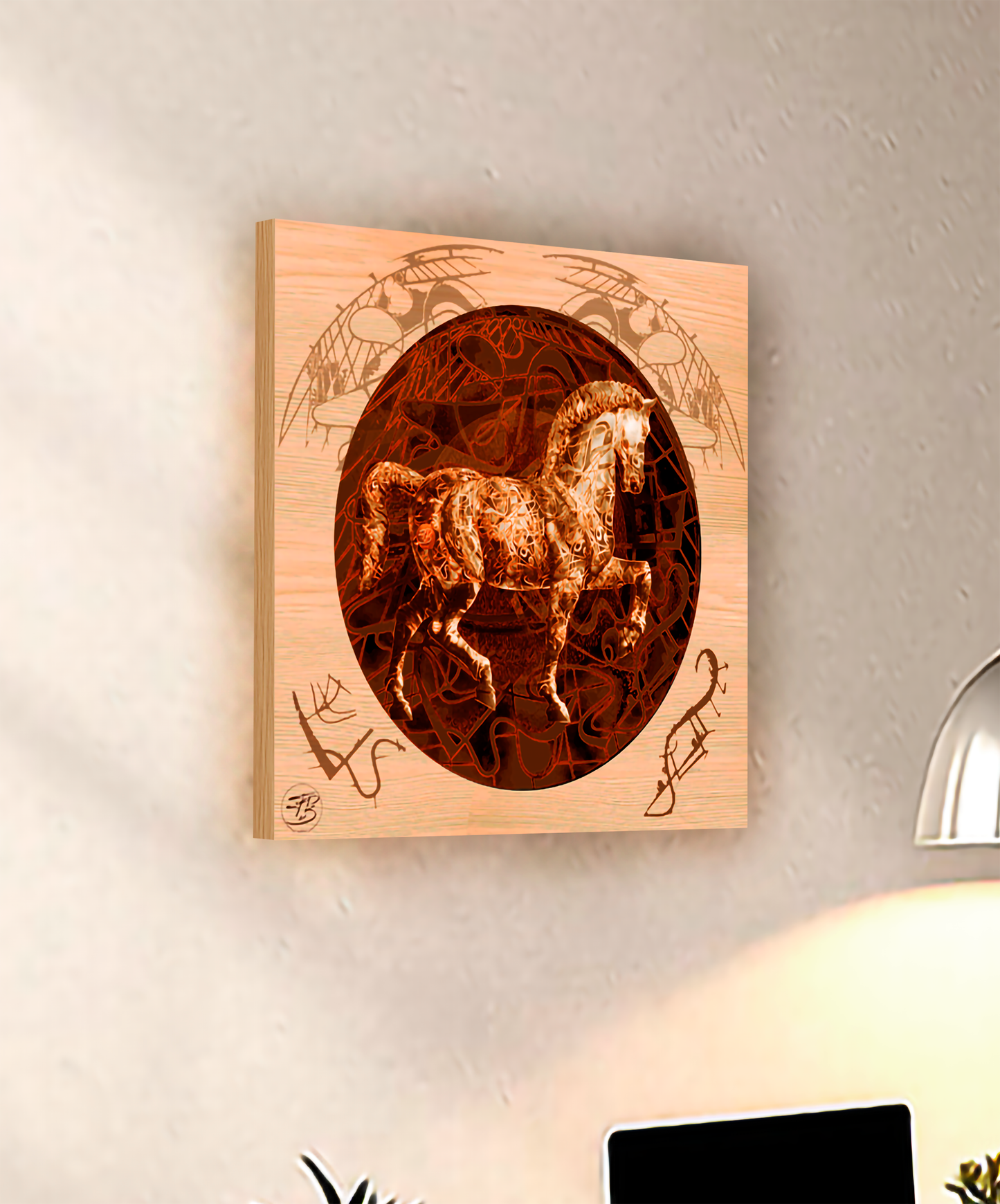 a6...6n-Wood Prints | Horse sepia