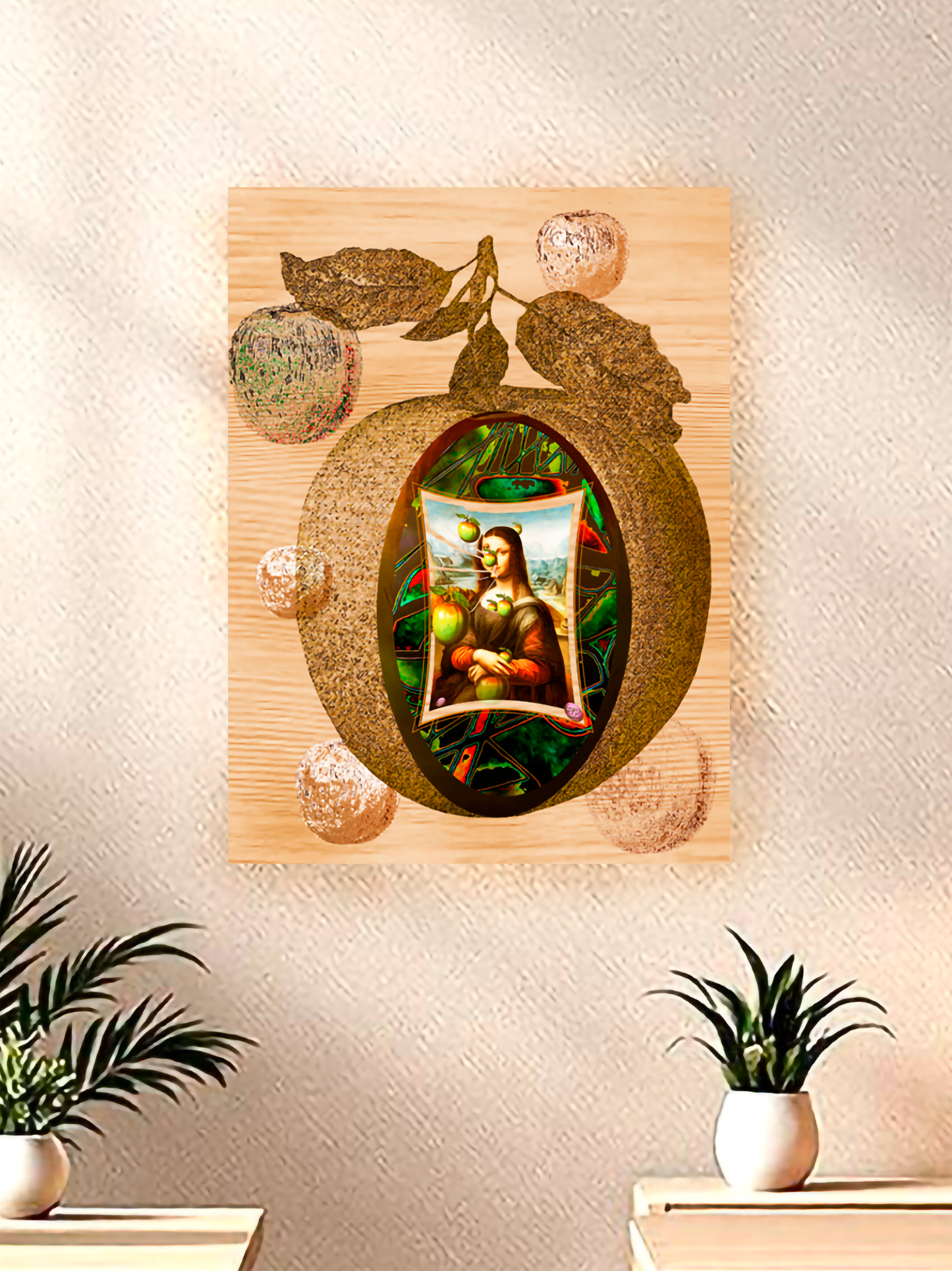 a4..4u-Wood Prints | Mona Lisa | ML Apple colour