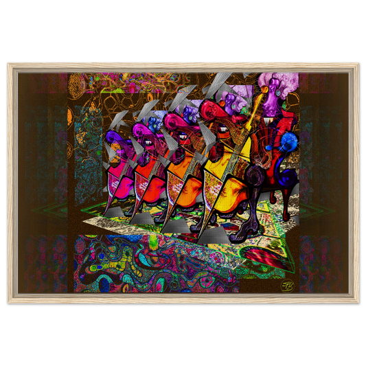 The Cellists fine art canvas print on wood by SubiratsDArt

