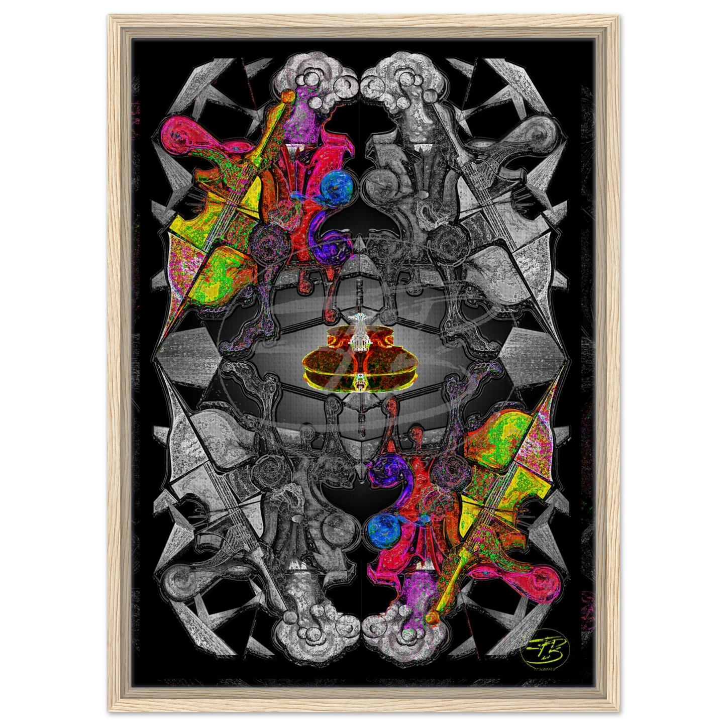 Large vertical fine art print inspired by string quartet harmony
