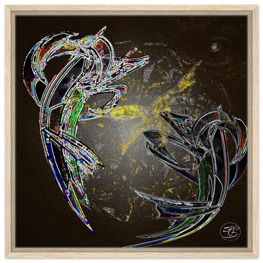 Dragons on the Prowl fine art canvas print on wood by SubiratsDArt
