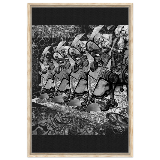 Cello strings fine art canvas print on wood by SubiratsDArt
