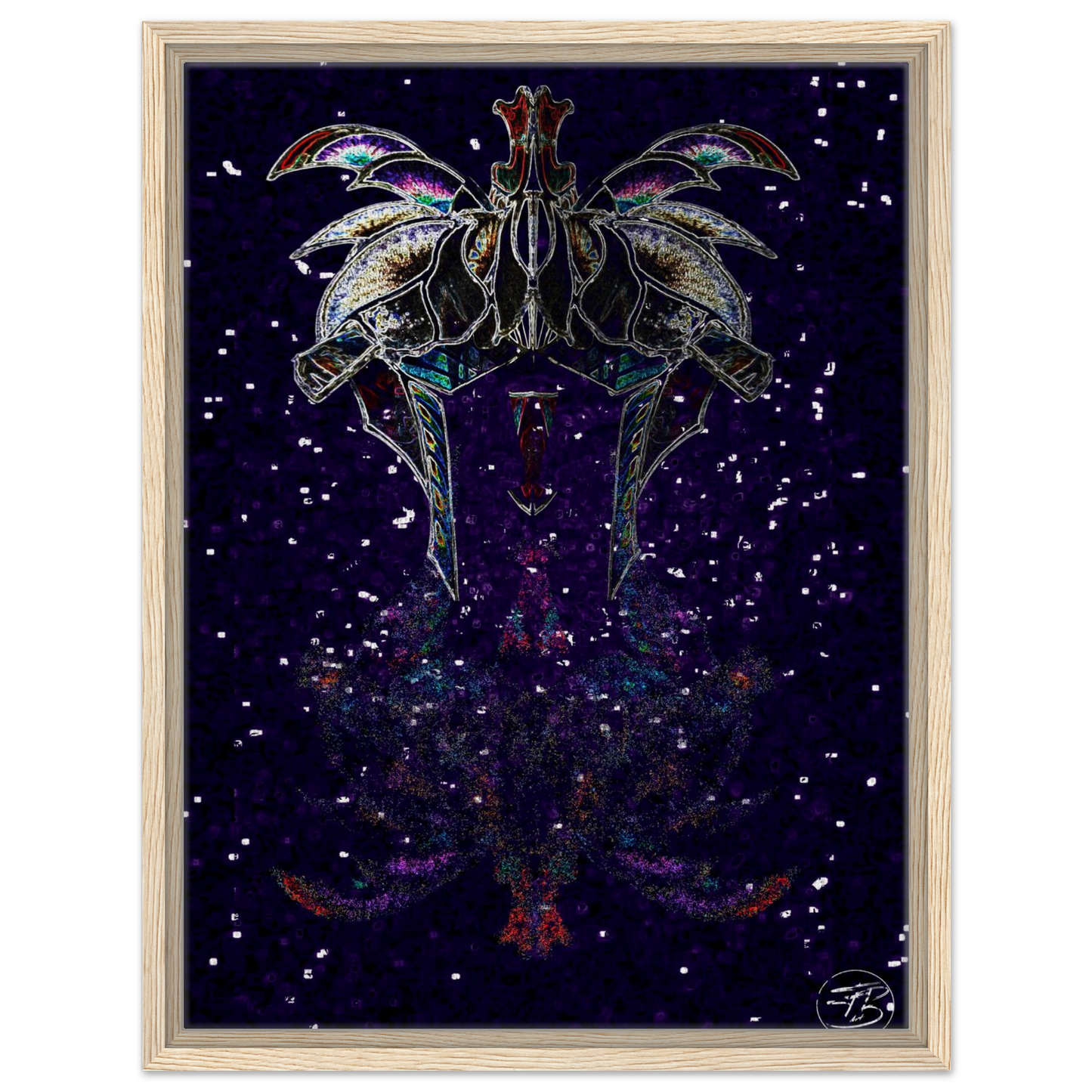 Dark dragon emerging from shadows contemporary artwork
