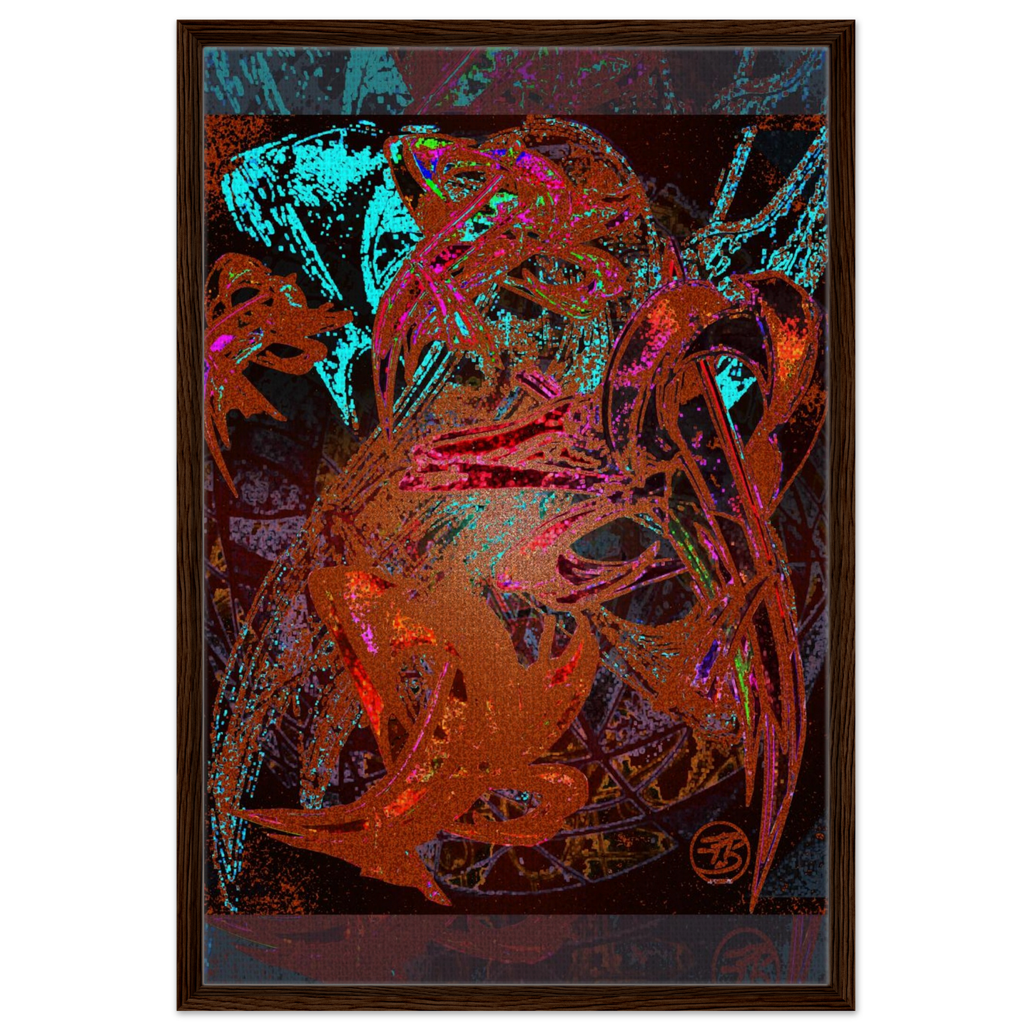 Modern mythological dragon artwork expressing energy and light
