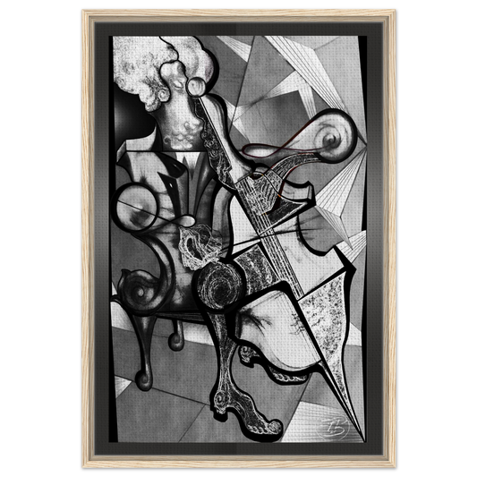 Cellist in Gray fine art canvas print by SubiratsDArt
