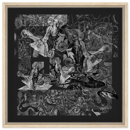 Cello in progression fine art canvas print on wood by SubiratsDArt
