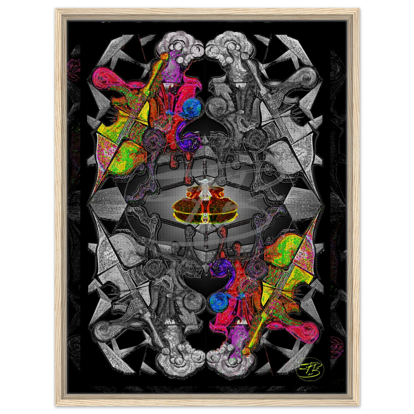Large vertical fine art print inspired by string quartet harmony
