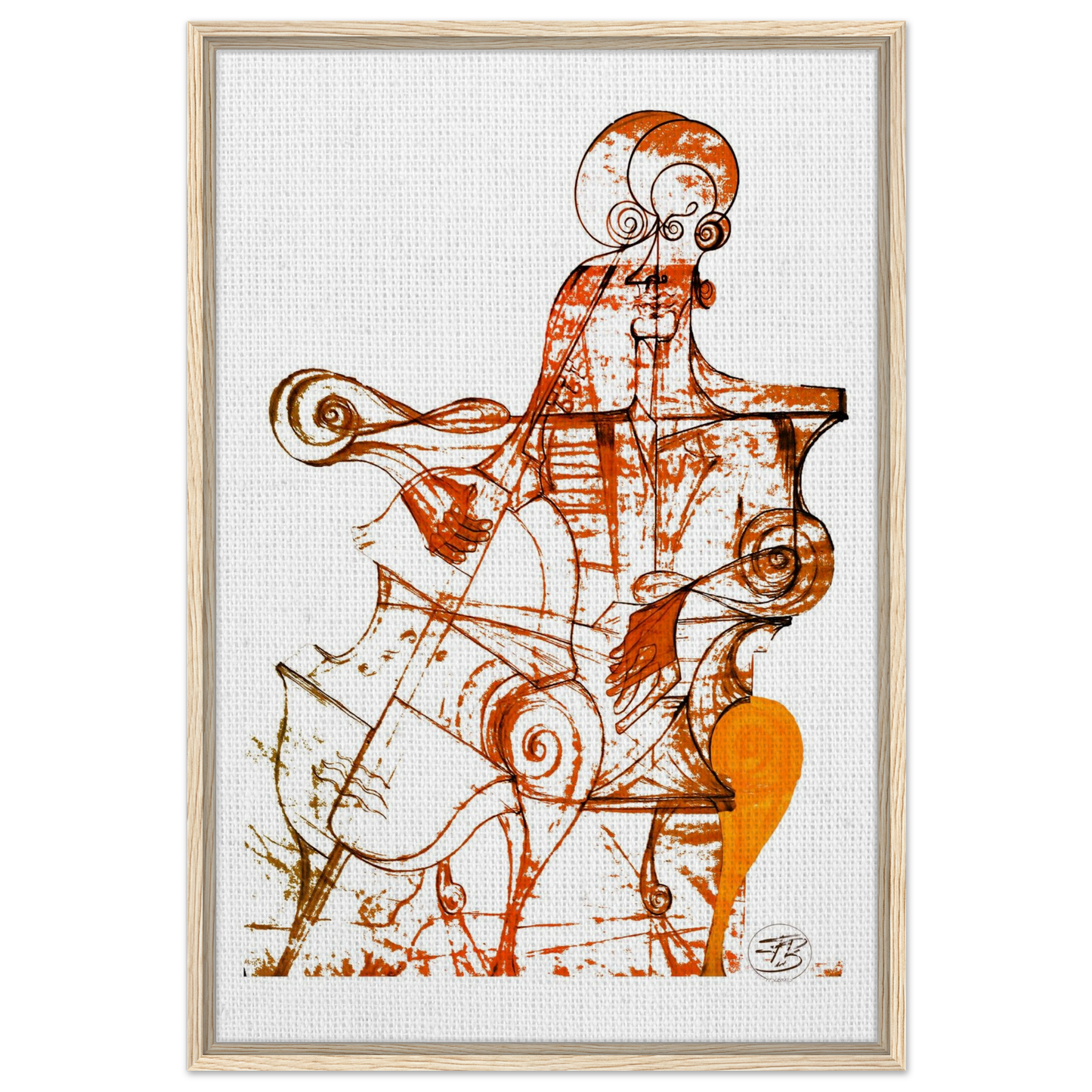 Large vertical cello art print contemporary decor
