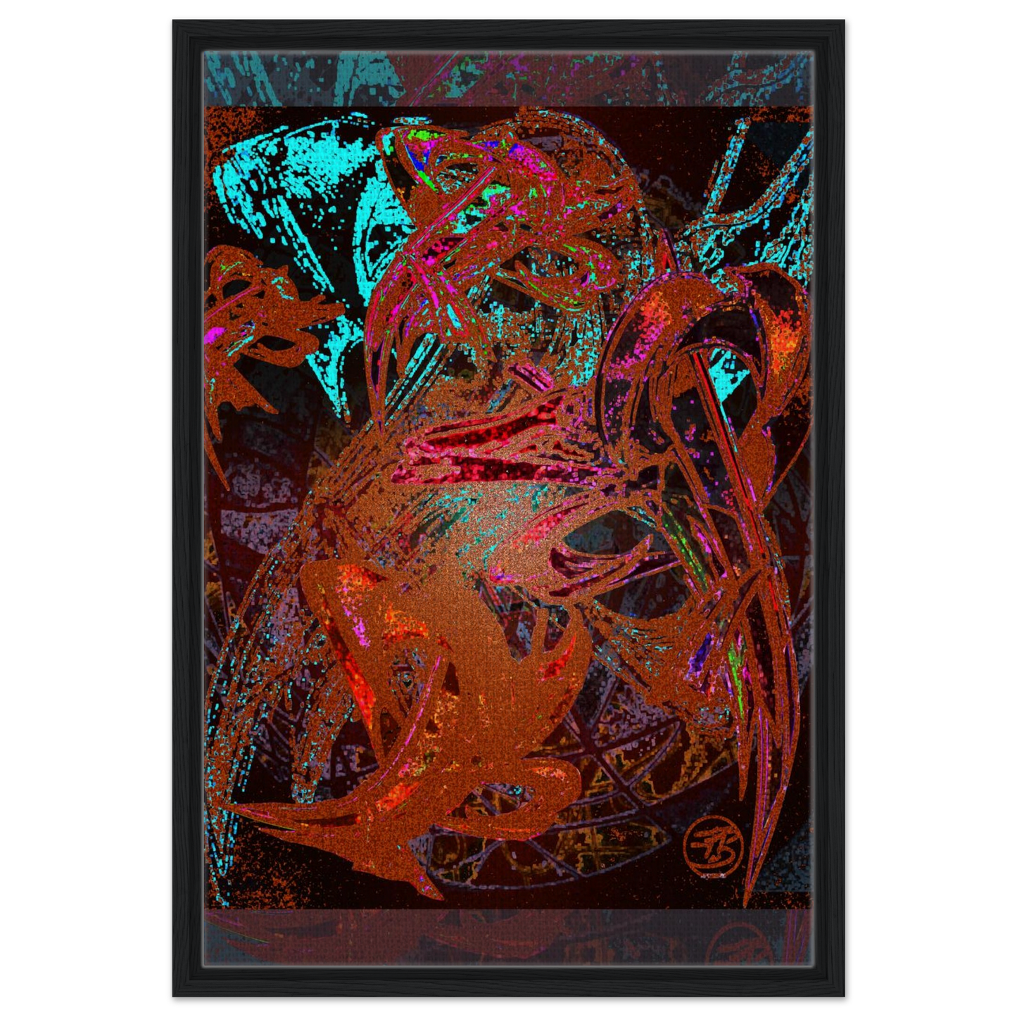 Modern mythological dragon artwork expressing energy and light
