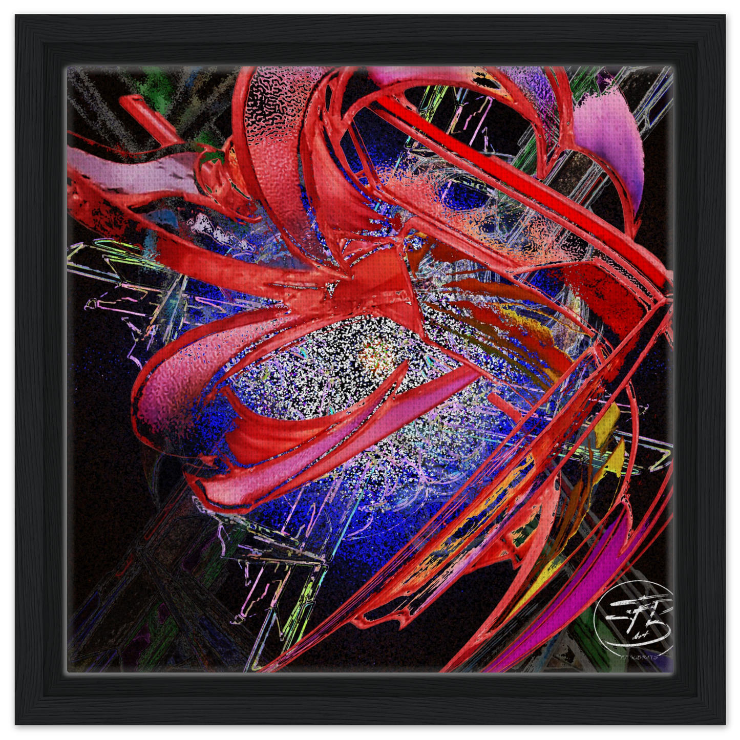 Symbolic dragon artwork expressing origin and creation on canvas
