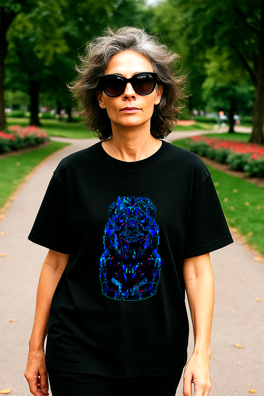Unisex Comfortable Fit T-Shirt | Wild | Blue Cristal Lion