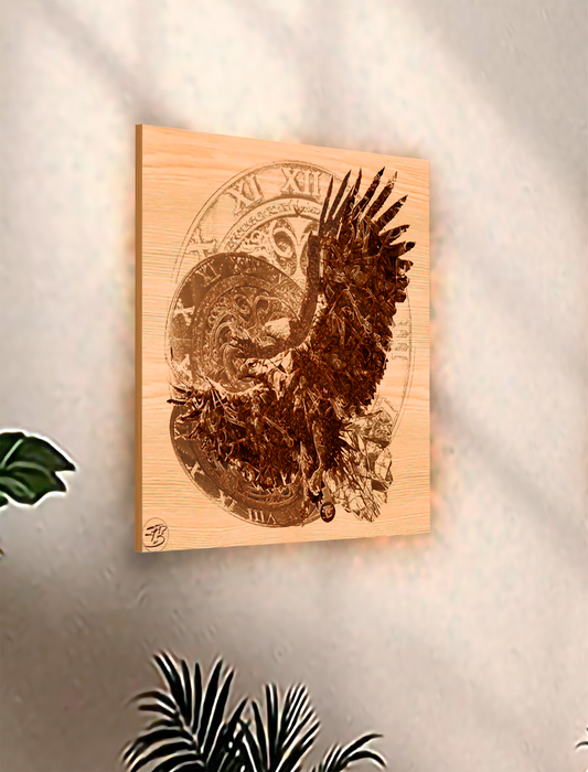 a5...2-Wood Prints | Wild | Eagles & Clocks in sepia