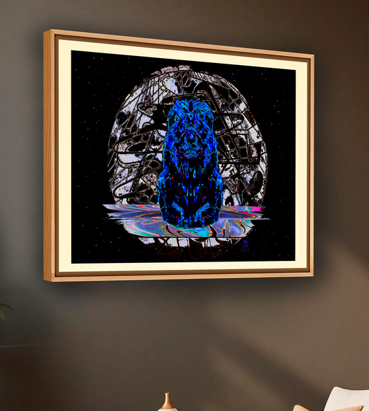 a6....1bFine Art Prints | Wild | Lion in blue