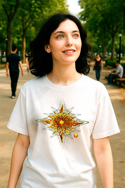 Women's Oversized T-Shirt | Organic In Conversion | Galactic | Golden Star