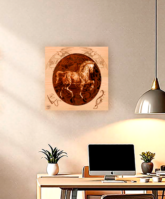 a6...6n-Wood Prints | Horse sepia