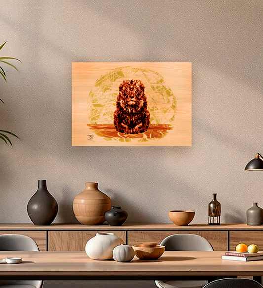 a4..4w-Wood Prints | Wild | Lion sepia