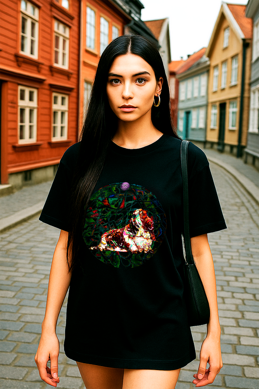 Women's Oversized T-Shirt | Organic In Conversion | Wild | Basset and Logo