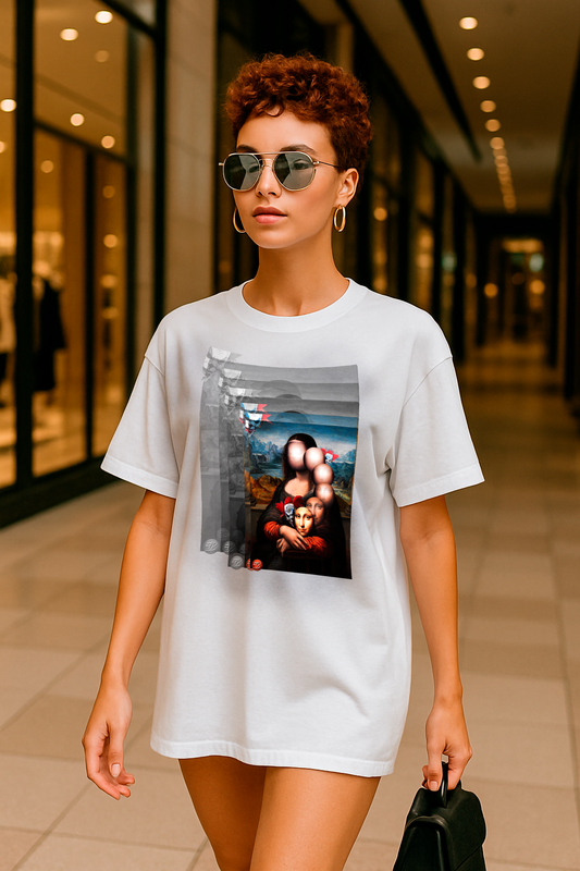Women's Oversized T-Shirt | Organic In Conversion | Mona Lisa | Mona Lisa ID