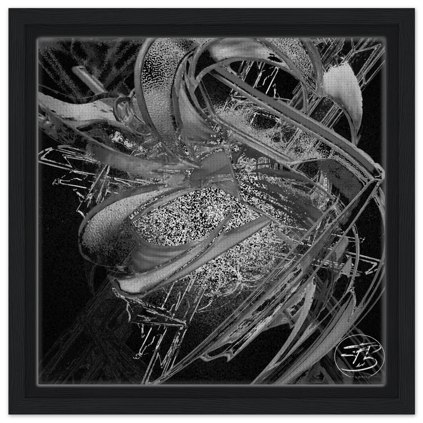 Symbolic dragon fine art print with vibrant colors on canvas
