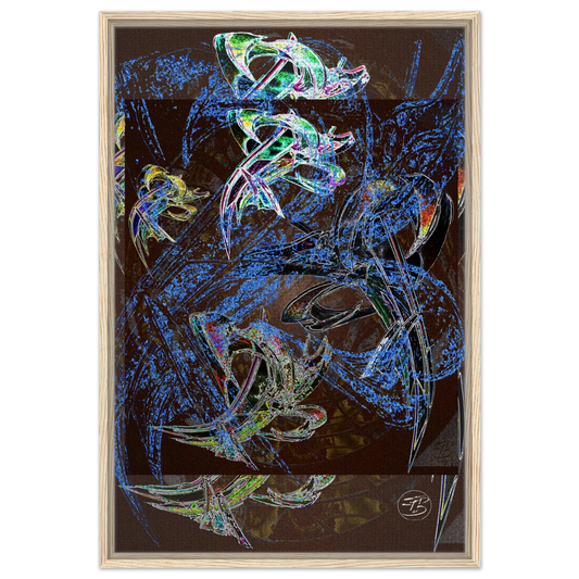 Flying dragons fine art canvas print on wood by SubiratsDArt
