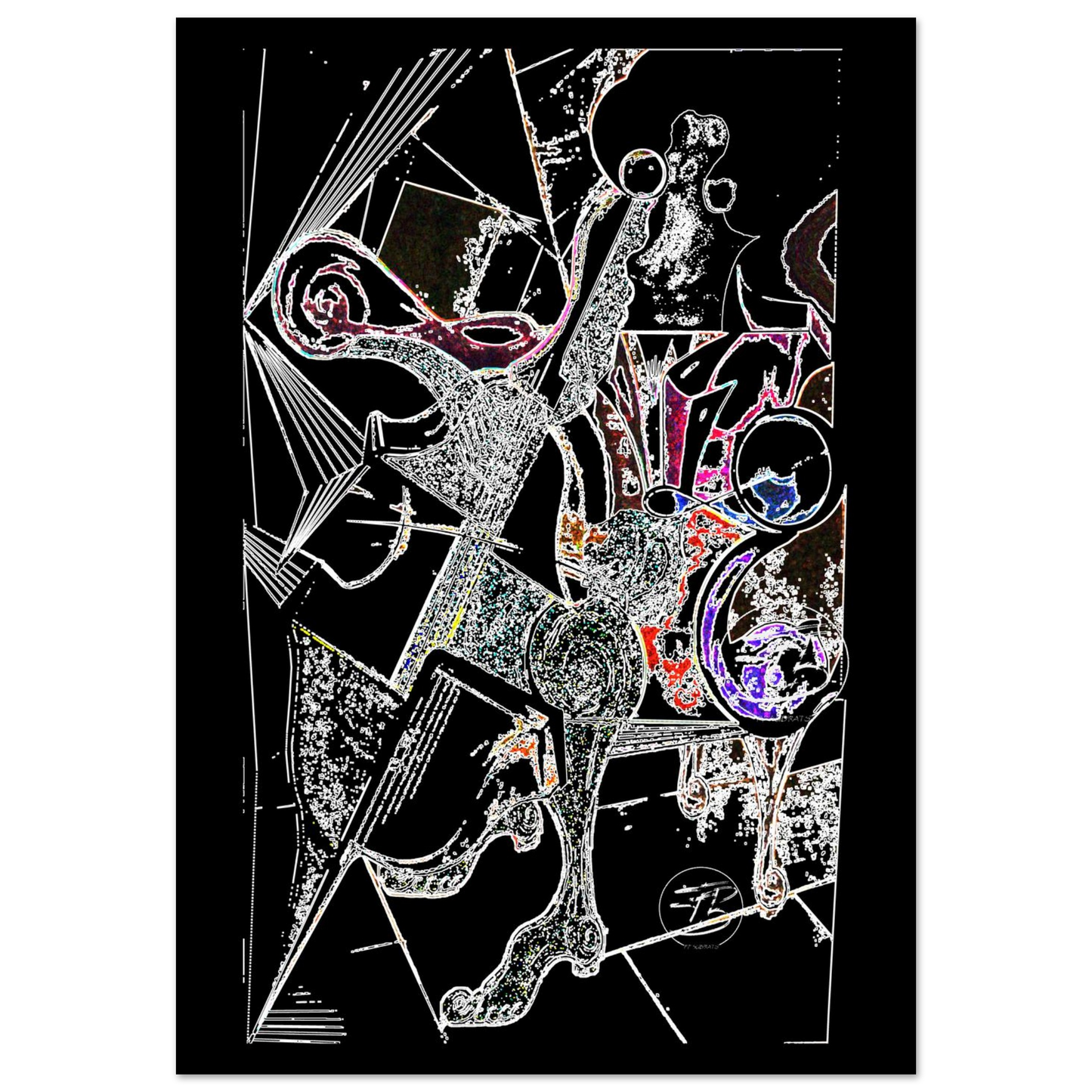 Cellist Evolution metal art print on aluminum by SubiratsDArt
