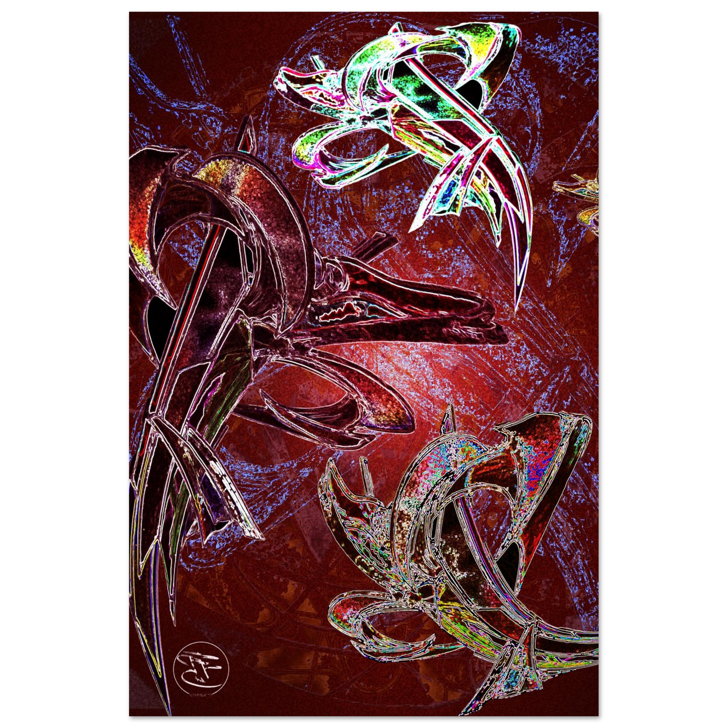 Dragon fight fine art metal print by SubiratsDArt